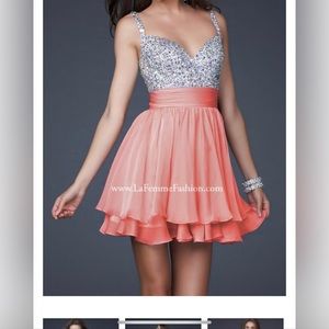 La Femme Coral Dress